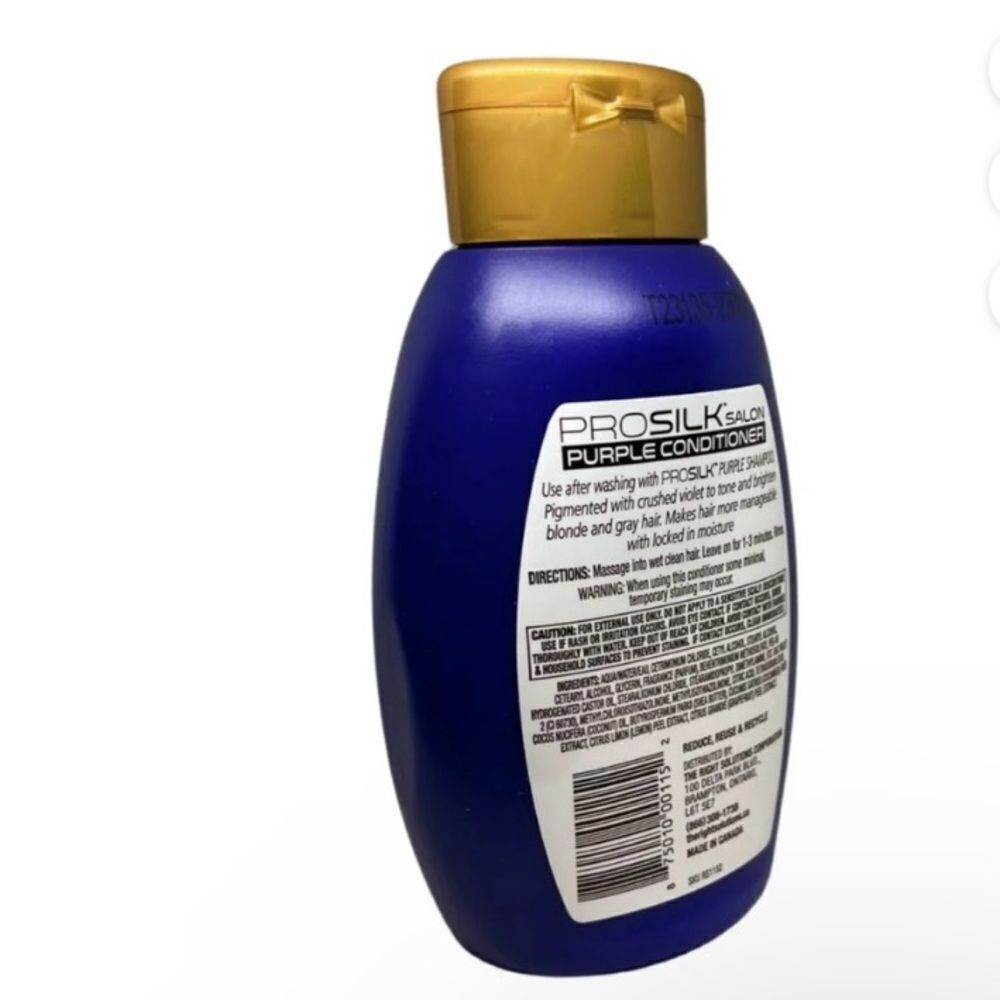 ποΈPro Silk Salon Purple Shampoo &ConditionerβCoconut Oil & Shea Butter 14OZ - Picture 2 of 9